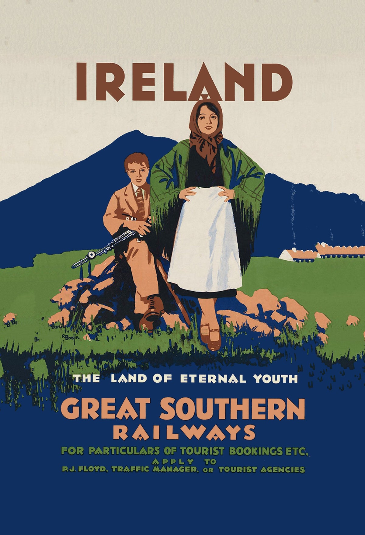 Ireland The Land of Eternal Youth - Great Southern Railways Poster
