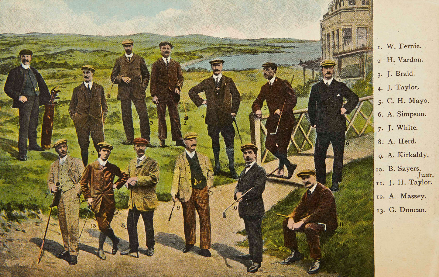 St Andrews Golf - Group of champion golfers c1900s poster