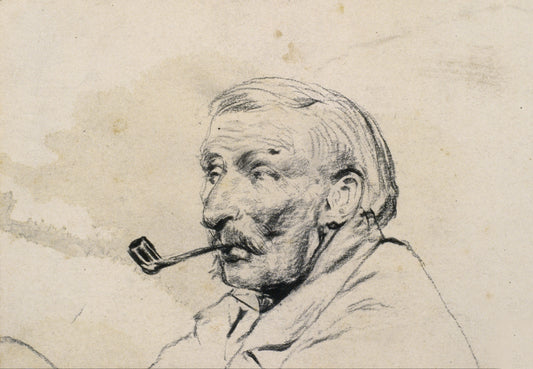 Santiago Rusinol Head of a man smoking