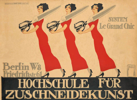 Vintage poster- HochschulefurZuscheidekunst, Ernst Dryden Deutsch