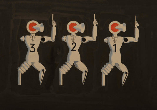 Oskar Schlemmer bauhaus poster The Robber Ballet c1925
