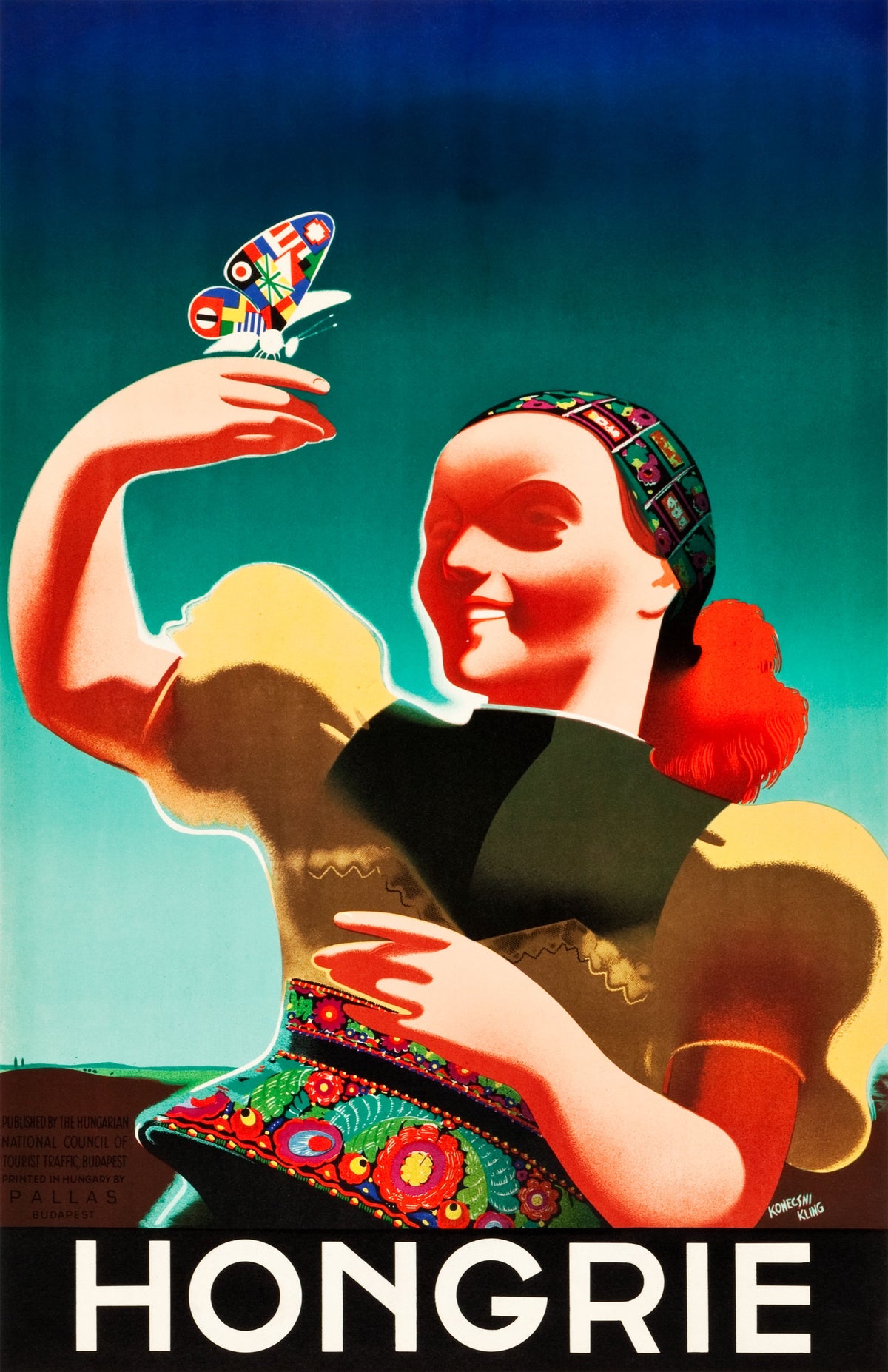 Hongrie Hungary c.1935 - Vintage Travel Poster