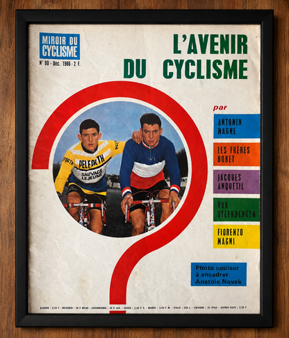 Vintage Tour de France cycling print c1966