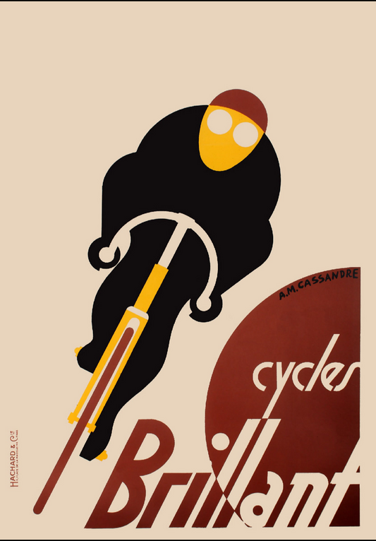 “Cycles Brilliant” vintage french poster c1925