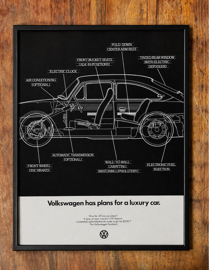 Vintage VW Volkswagen fastback advertisement - 1966