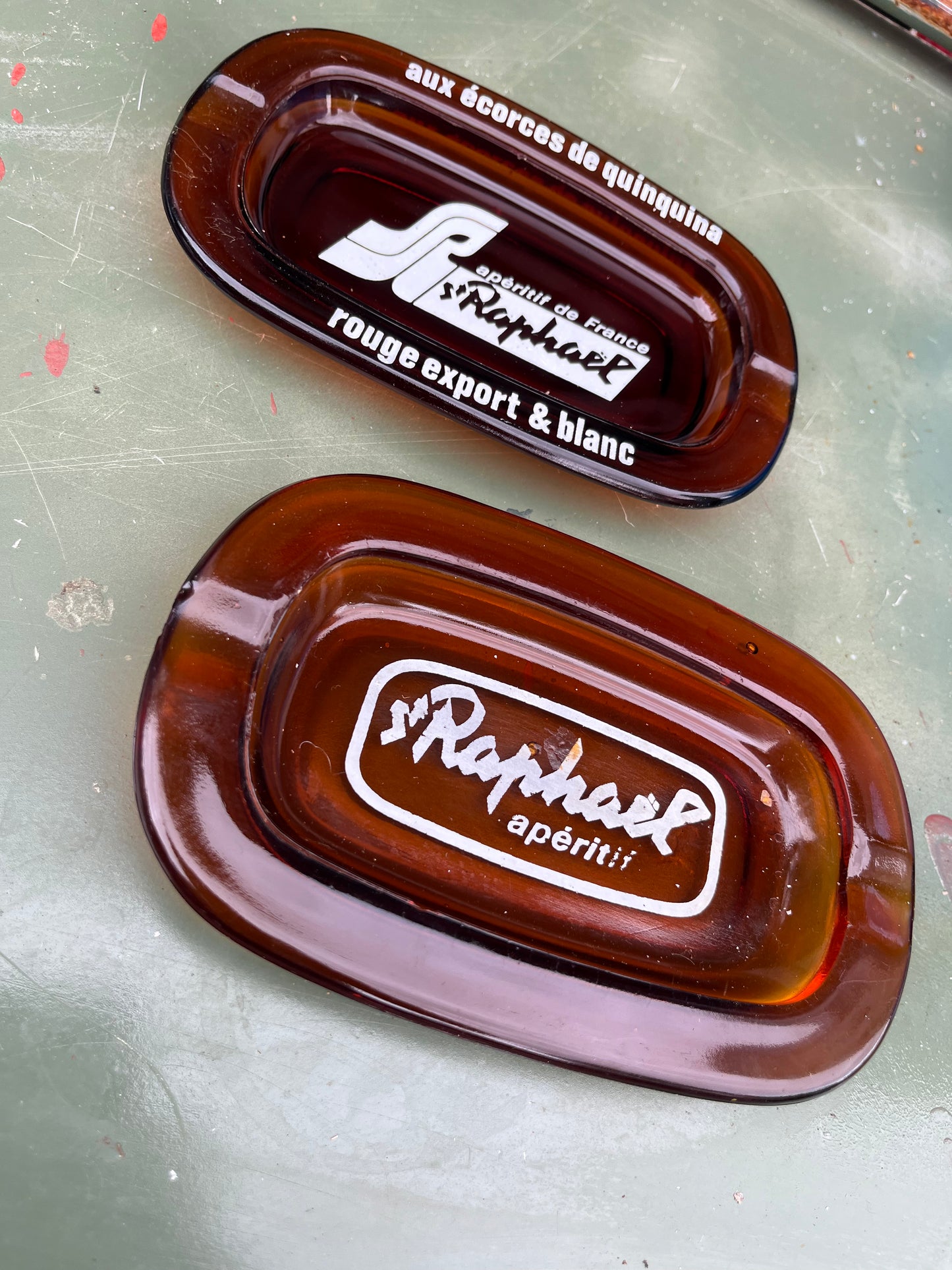 St Raphael brown glass bar ashtray x1 c1970s