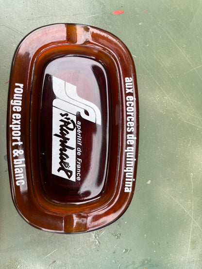 St Raphael brown glass bar ashtray x1 c1970s