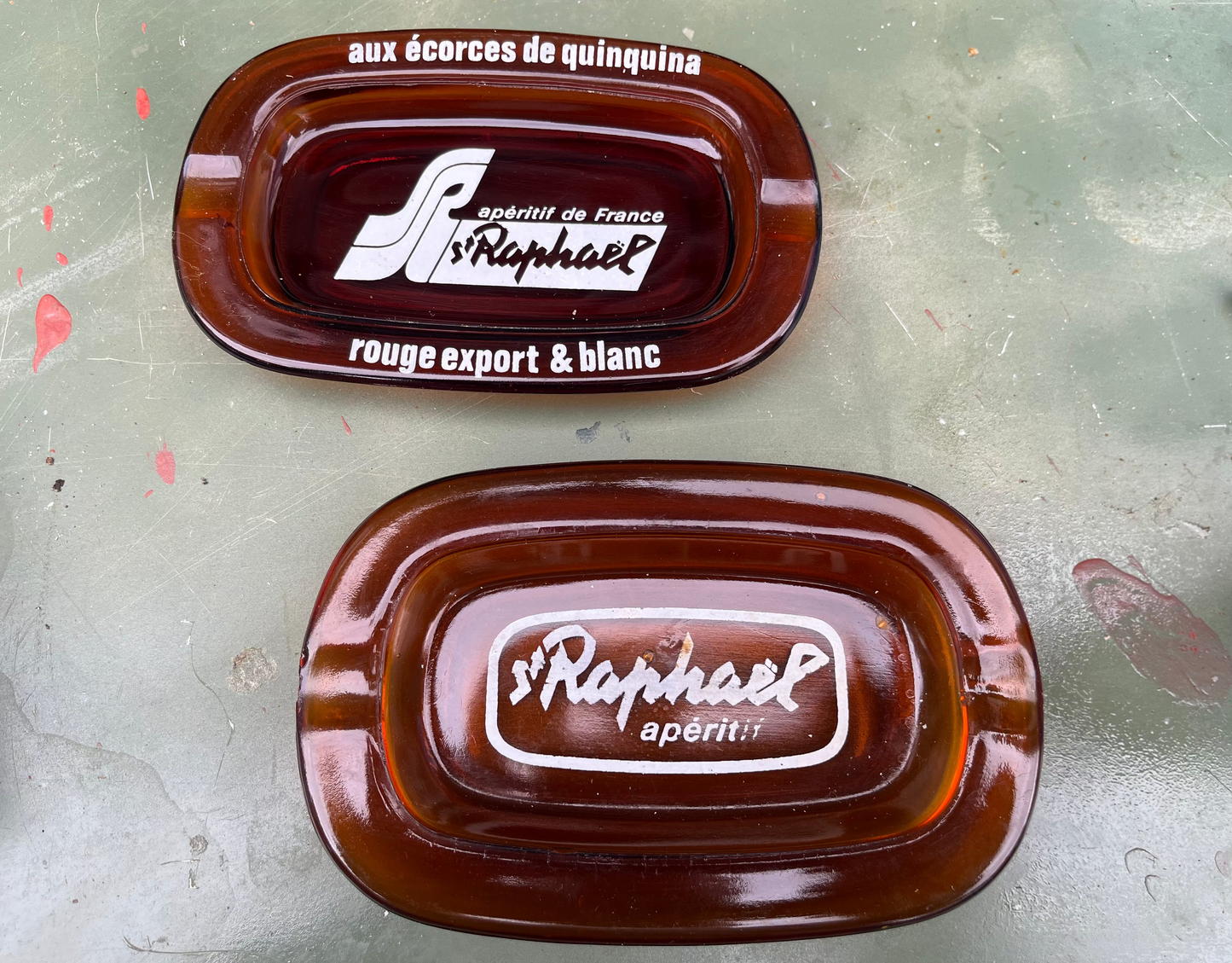 St Raphael brown glass bar ashtray x1 c1970s