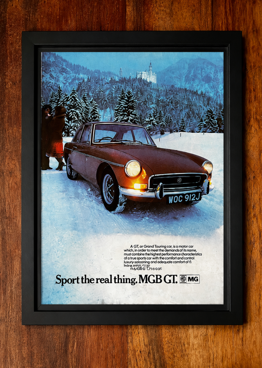 MG BGT original magazine advertisement 1971