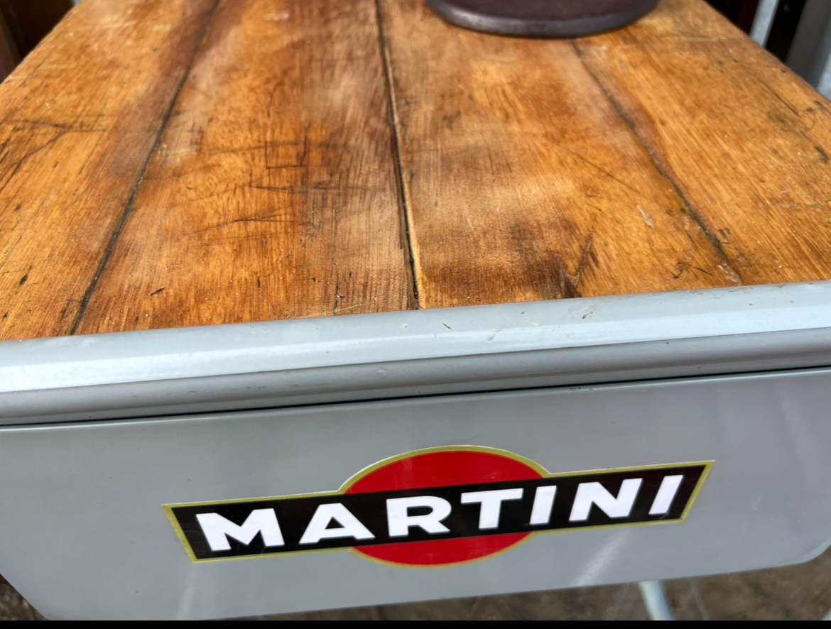 Martini logo drinks trolley