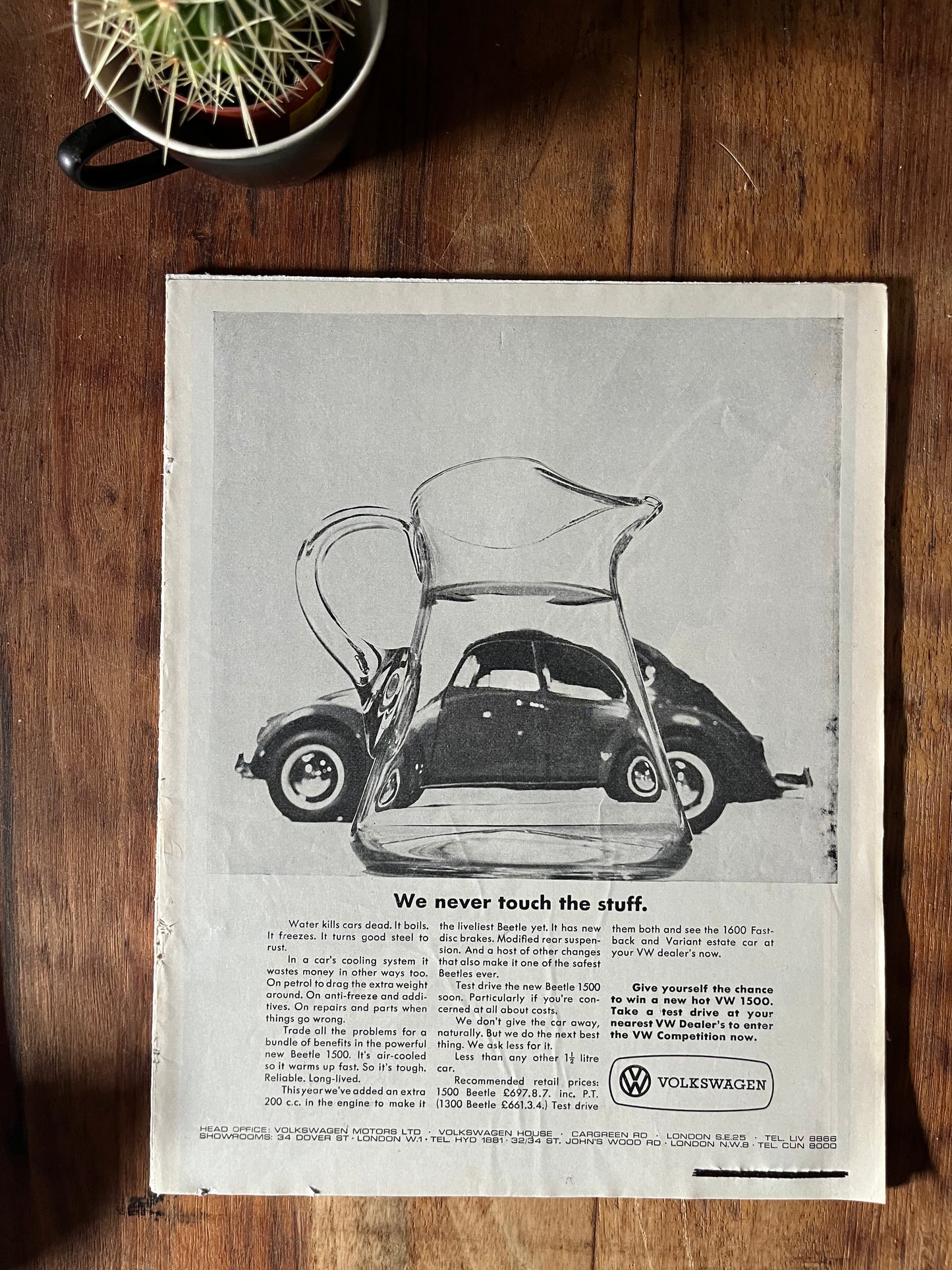 Vintage VW Volkswagen Beetle advertisement - 1967