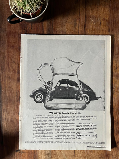 Vintage VW Volkswagen Beetle advertisement - 1967