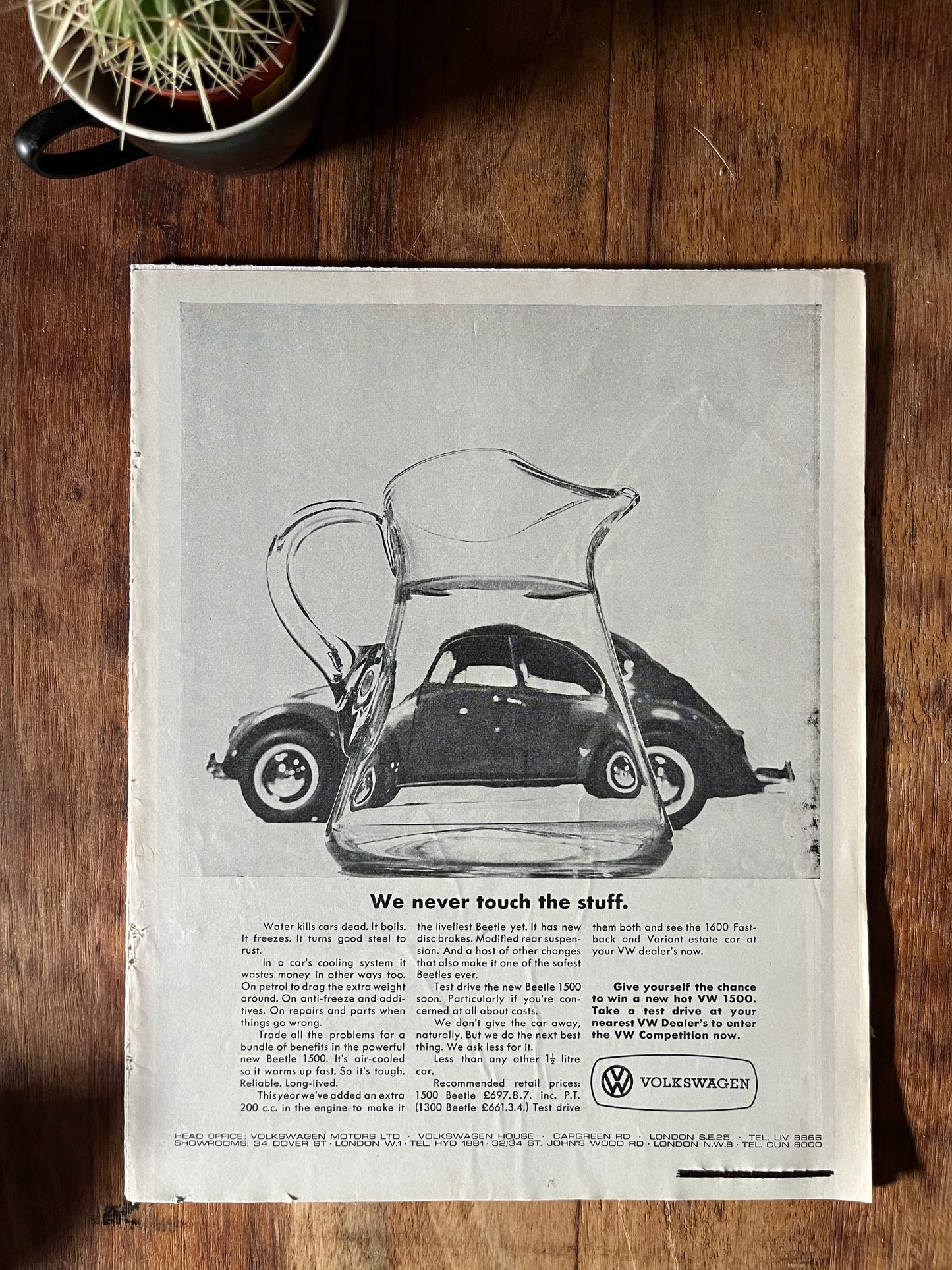 Vintage VW Volkswagen Beetle advertisement - 1967