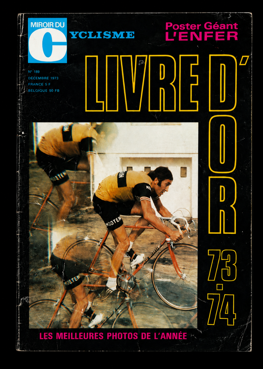 Vintage Tour de France cycling print Eddy Merckx 1974