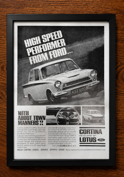 Ford Lotus Cortina original advertisement