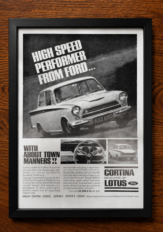 Ford Lotus Cortina original advertisement