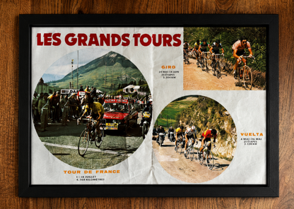 Vintage Tour de France / Grand Tours cycling print Eddy Merckx /  Luis Ocana 1973