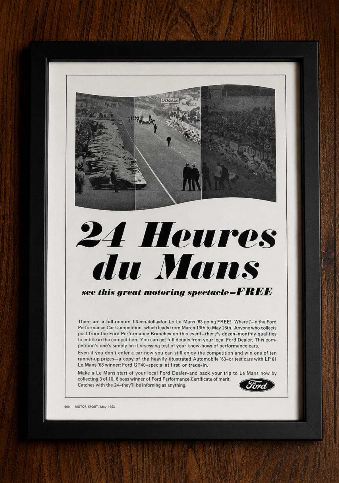 Ford Le Mans original vintage advertisement 1967
