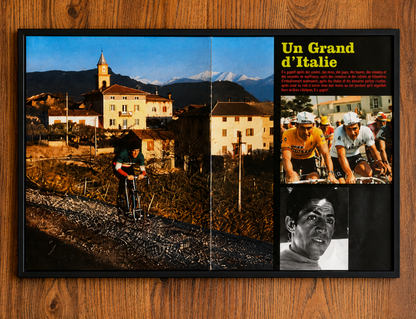 Vintage Tour de France cycling print Eddy Merckx / Francesco Moser 1973