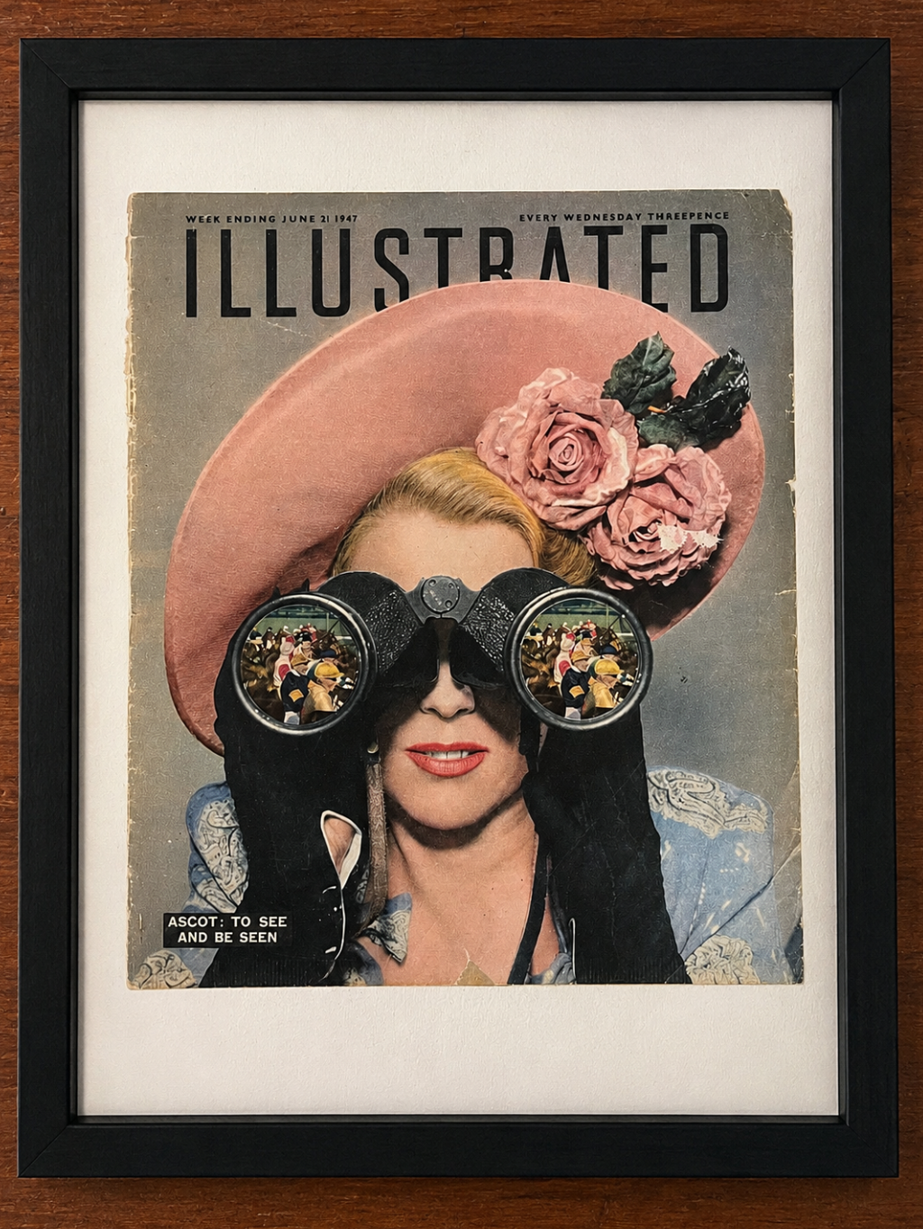 Illustrated magazine cover Ascot 1947