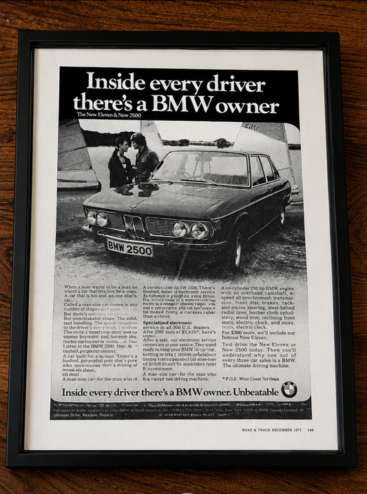 Vintage BMW 2500 Advertisement c1971