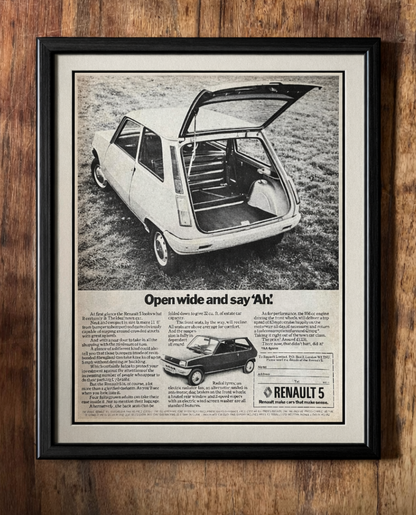 Vintage 1970s Renault 5 advertisement