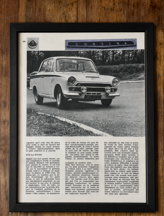 Ford Lotus cortina original vintage advertisement c1966