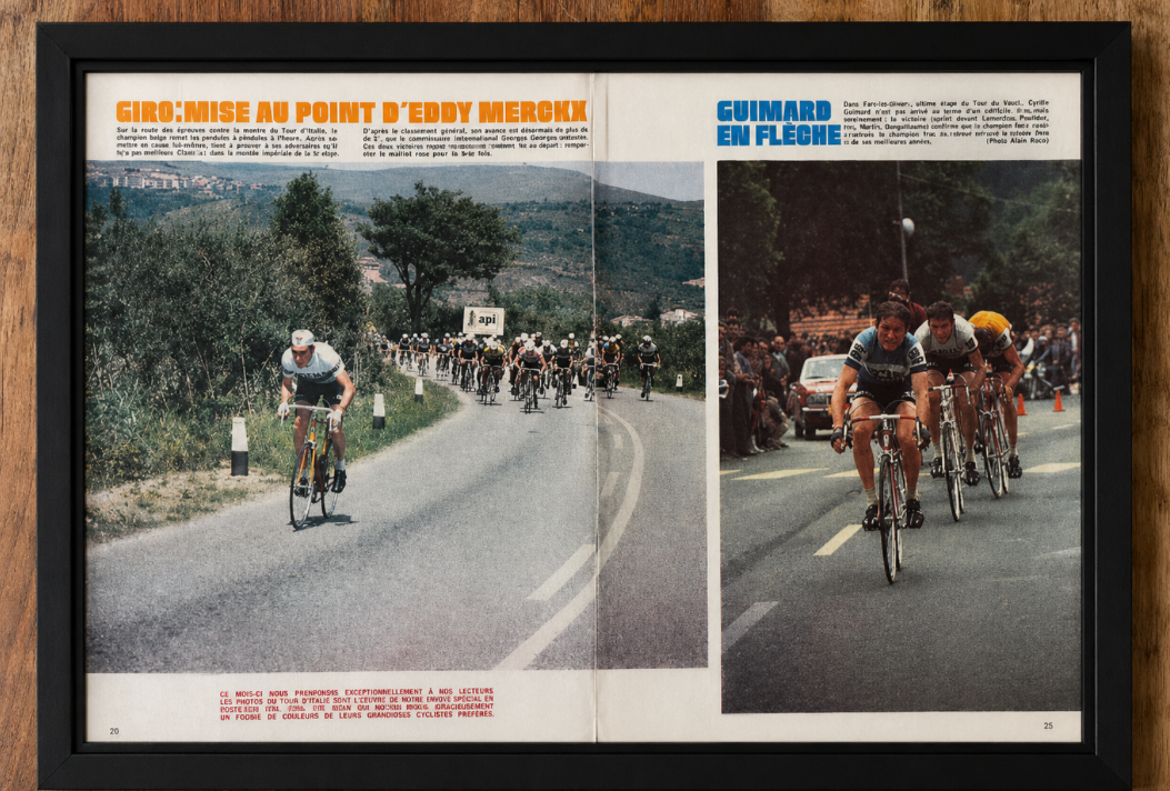 Vintage cycling print 1972 Eddy Merckx
