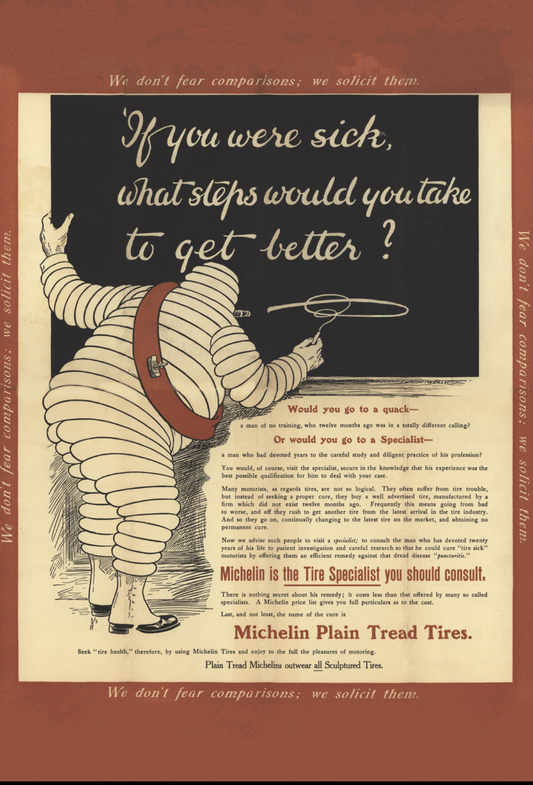 Michelin vintage poster - Universal cord c1921