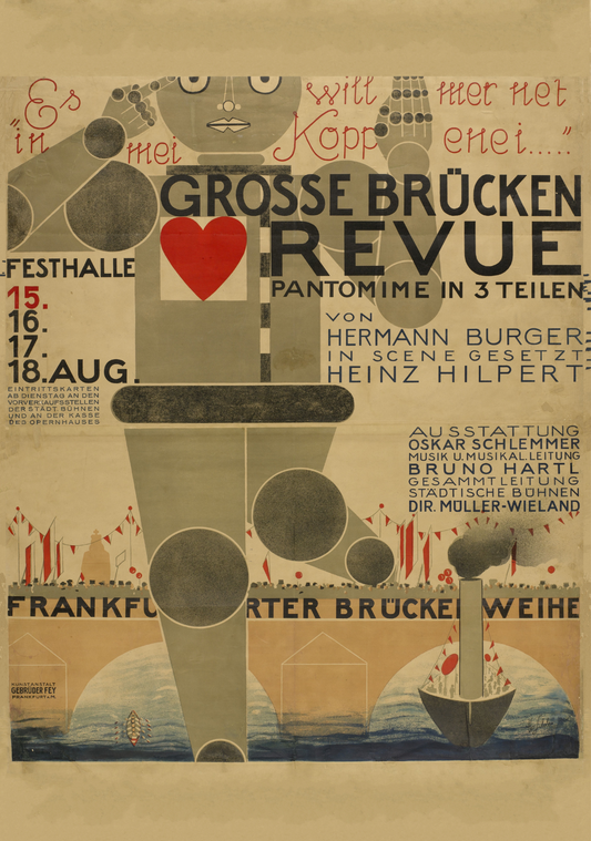Oskar Schlemmer Bauhaus poster Great Bridge Review c1926