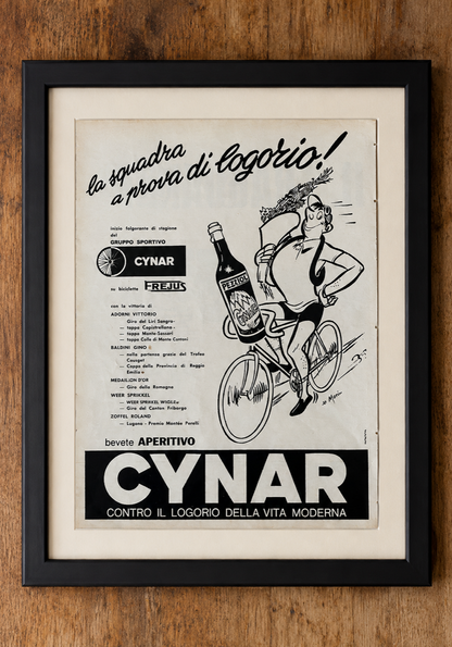 Cynar aperitvo Giro d'italia advertisement 1963