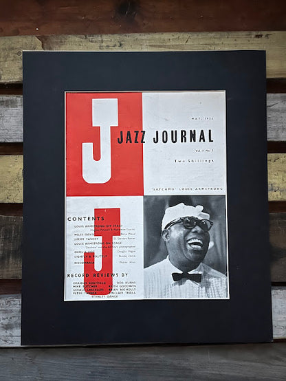 Vintage Jazz Journal Magazine cover Artwork - Louis Armstrong 1956