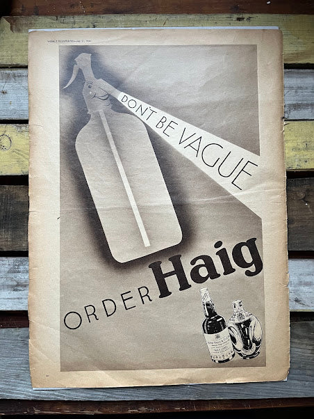 Vintage Advertising Print - 1930's Haig Whisky - Don't be vague..