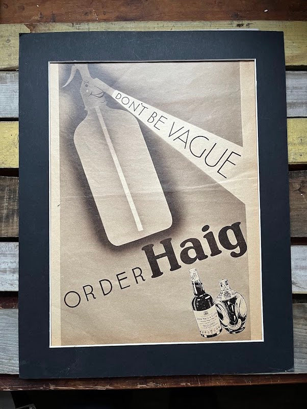 Vintage Advertising Print - 1930's Haig Whisky - Don't be vague..