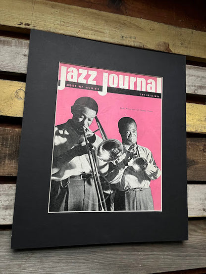 Vintage Jazz Journal Magazine cover Artwork - Louis Armstrong 1957