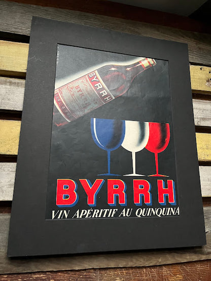 Vintage Advertising Print - Byrhh Vermouth, French, 1953