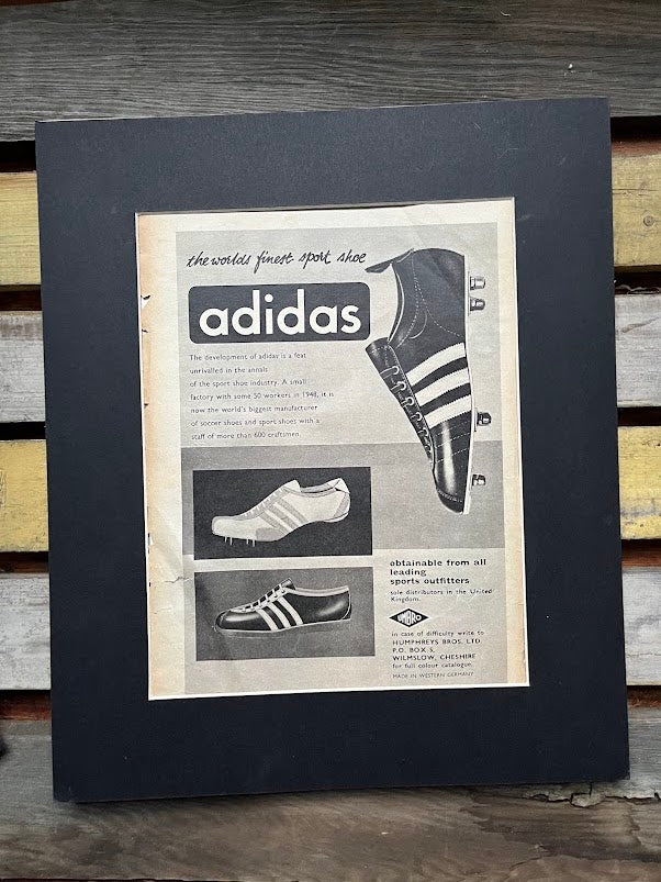 Vintage Adidas Football shoes advertisement 1960s