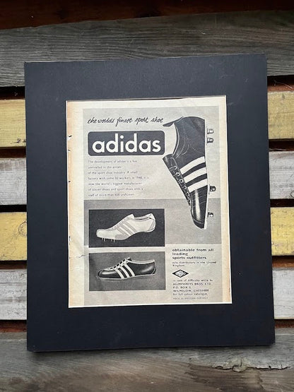 Vintage Adidas Football shoes advertisement 1960s