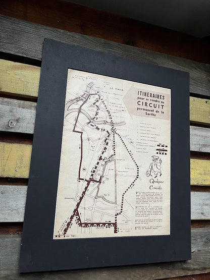 Vintage Le Mans 24 hr race track map Print