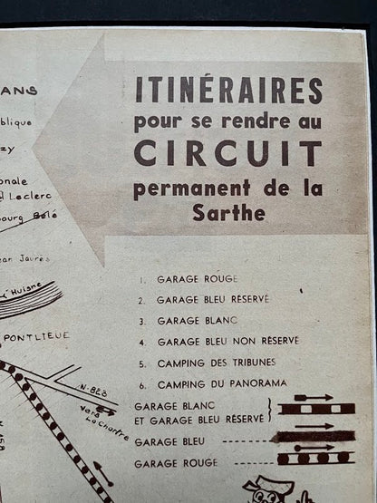 Vintage Le Mans 24 hr race track map Print