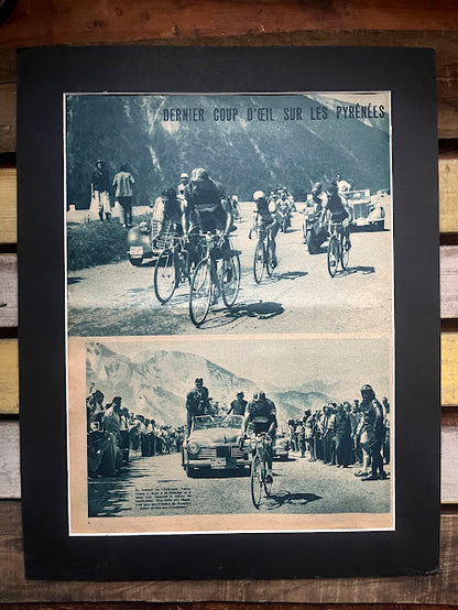 Vintage Cycling Print - Fausto Coppi/ Gino Bartali Aubisque 1949