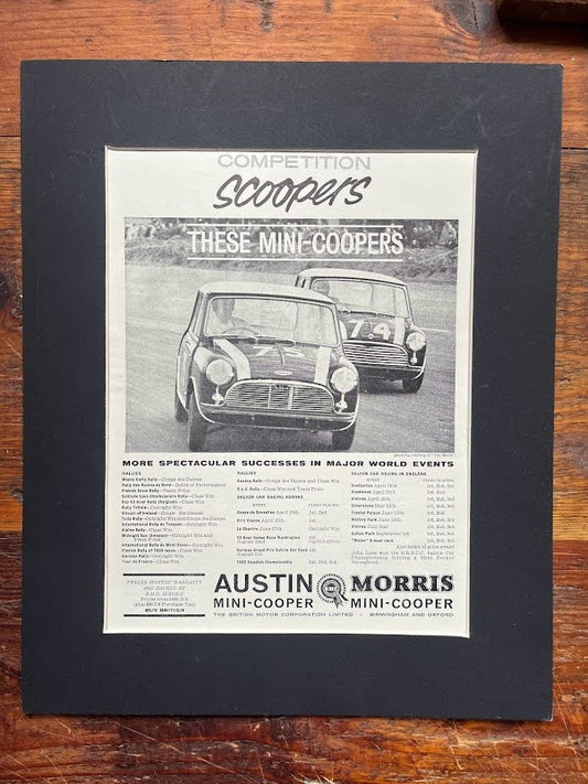 Mini Cooper original magazine advertisement - 1963