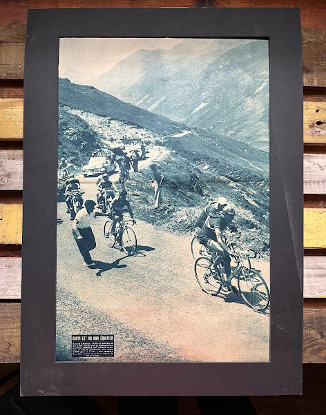 Vintage Cycling Print - Fausto Coppi/ Gino Bartali Aubisque 1949