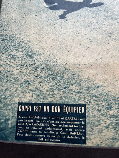 Vintage Cycling Print - Fausto Coppi/ Gino Bartali Aubisque 1949