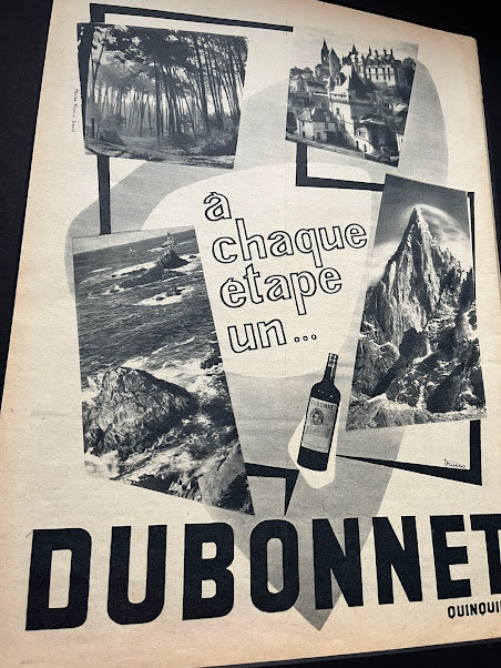 Vintage Dubonnet Tour de France vintage advertisement  - 1950s