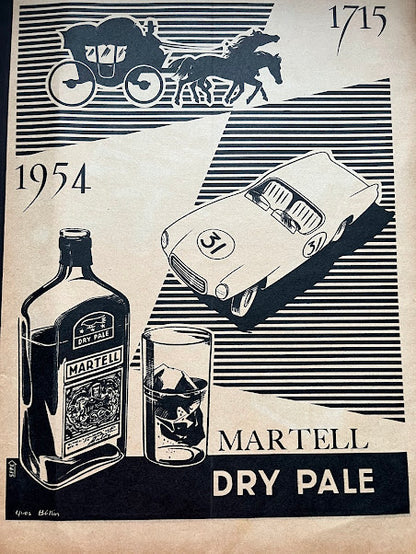 Vintage Advertisement - Martell Cognac Dry Pale 1954