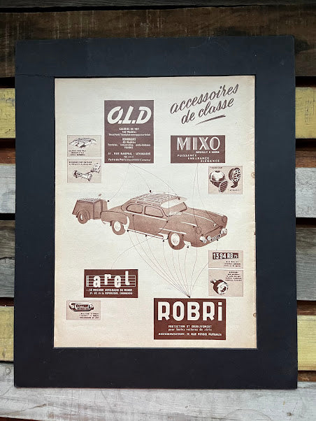 Vintage original Robri car accessories Advertisement  1950's