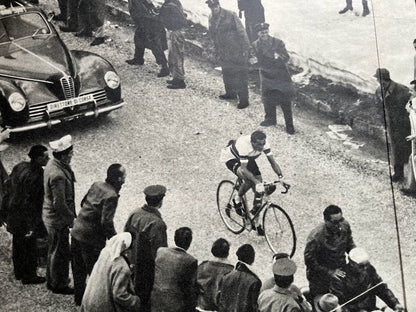 Fausto Coppi Giro d'italia Italian alps print 1952