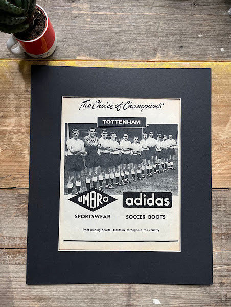 Vintage Adidas Football shoes advertisement Tottenham Hotspur 1962