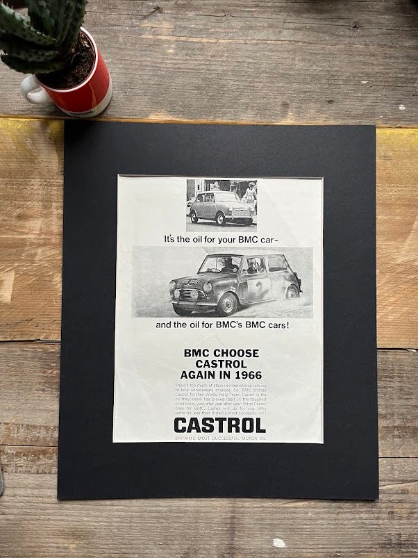 Mini Cooper / Castrol original magazine advertisement - 1963